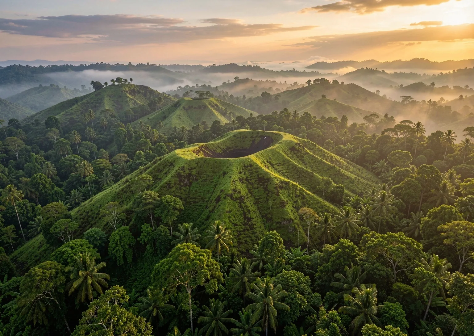 Indonesian highland landscape where our ingredients are sourced