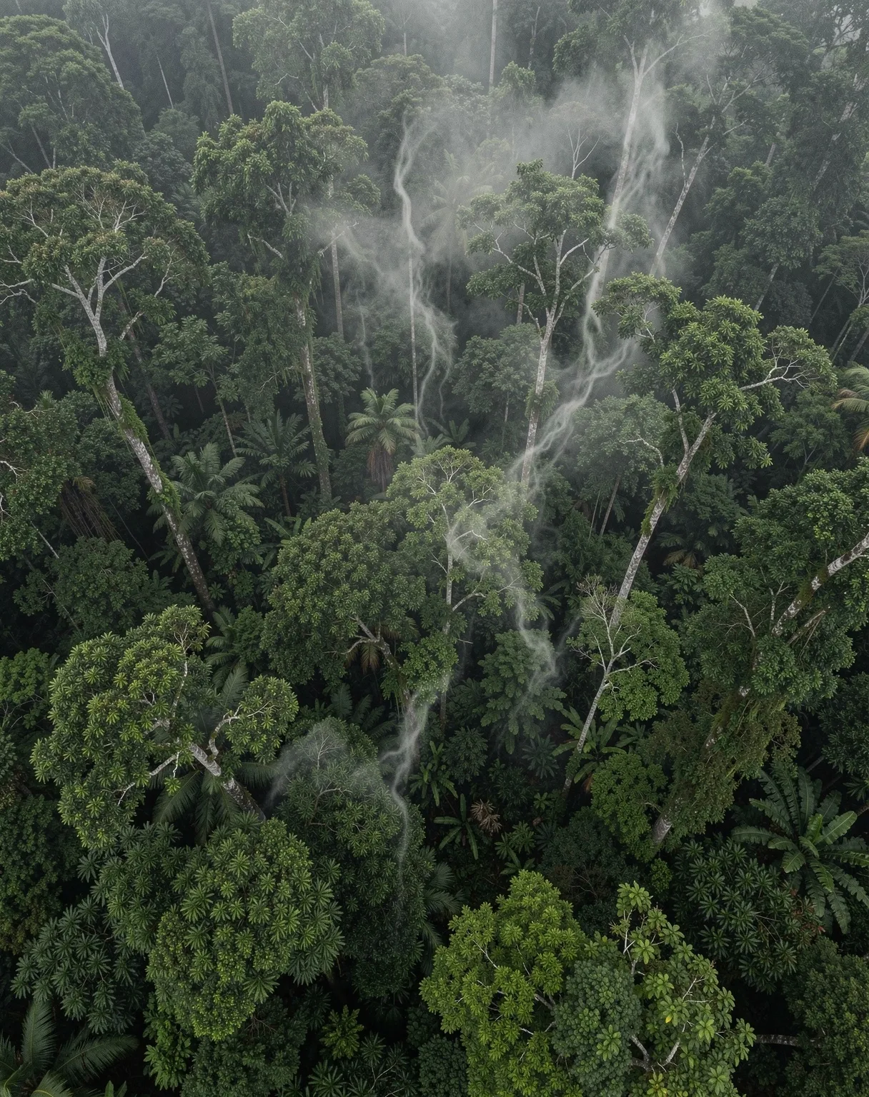 Indonesian rainforest canopy